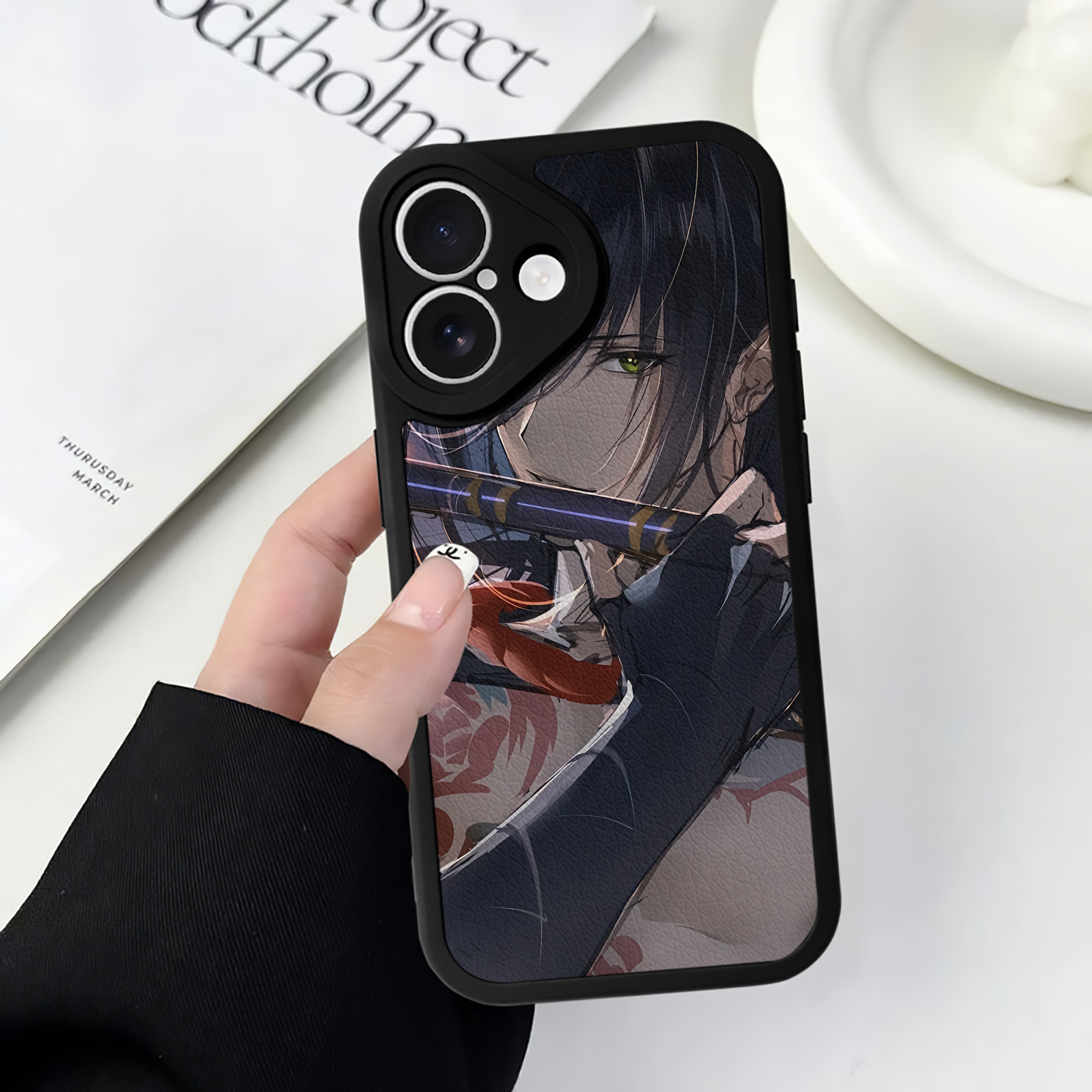 （画像用） 刀剣乱舞 Touken Ranbu 【iPhone 16シリーズ対応】シリコンスマホケース（レザー調） 材質：シリコン